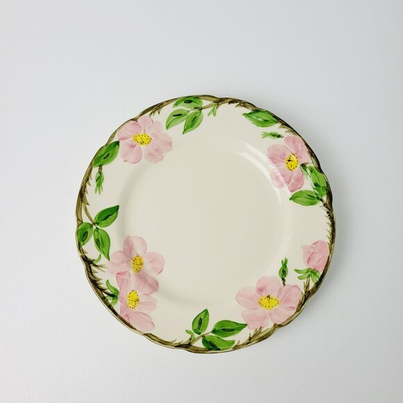Franciscan Desert Rose DINNER Plate c.1977-79 Pink Floral Hand Painted Embossed - Picture 8 of 8